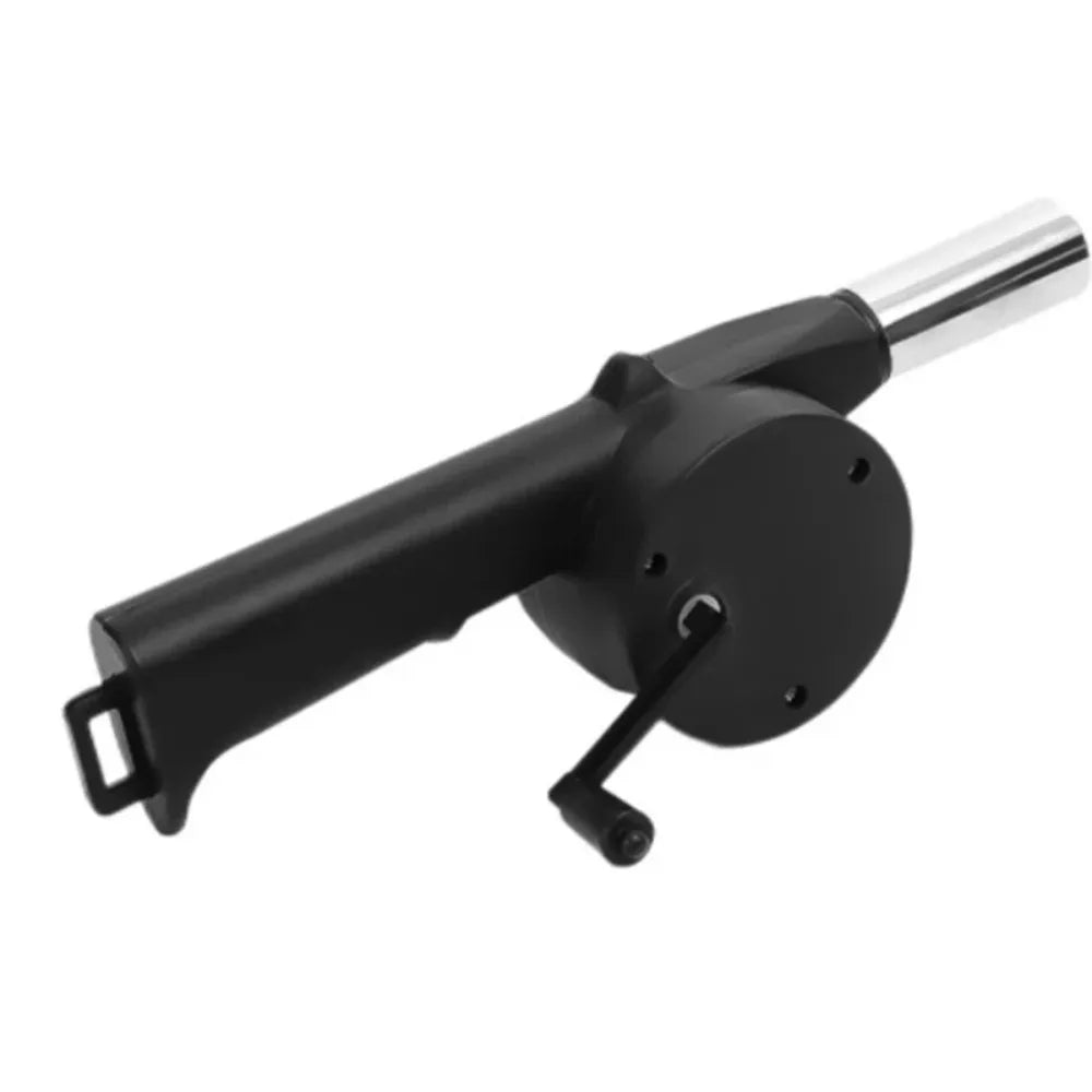 Portable Hand Crank BBQ Fan with Speed Control – Manual Air Blower for Outdoor Cooking, Grill Fan for Barbecue
