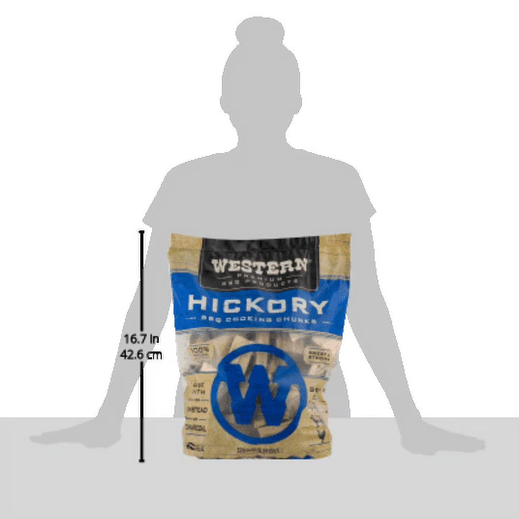 Western Premium BBQ Products Hickory BBQ Cooking Chunks, 570 Cu In