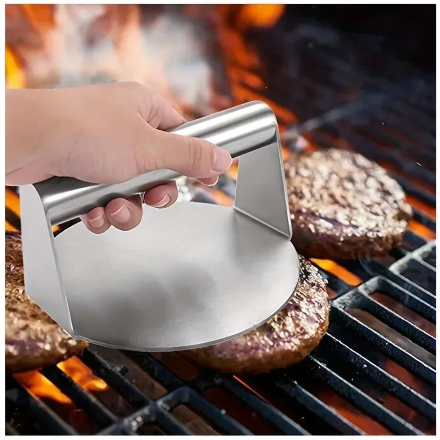Stainless Steel Smash Burger Press Hamburger Patties Meat Masher