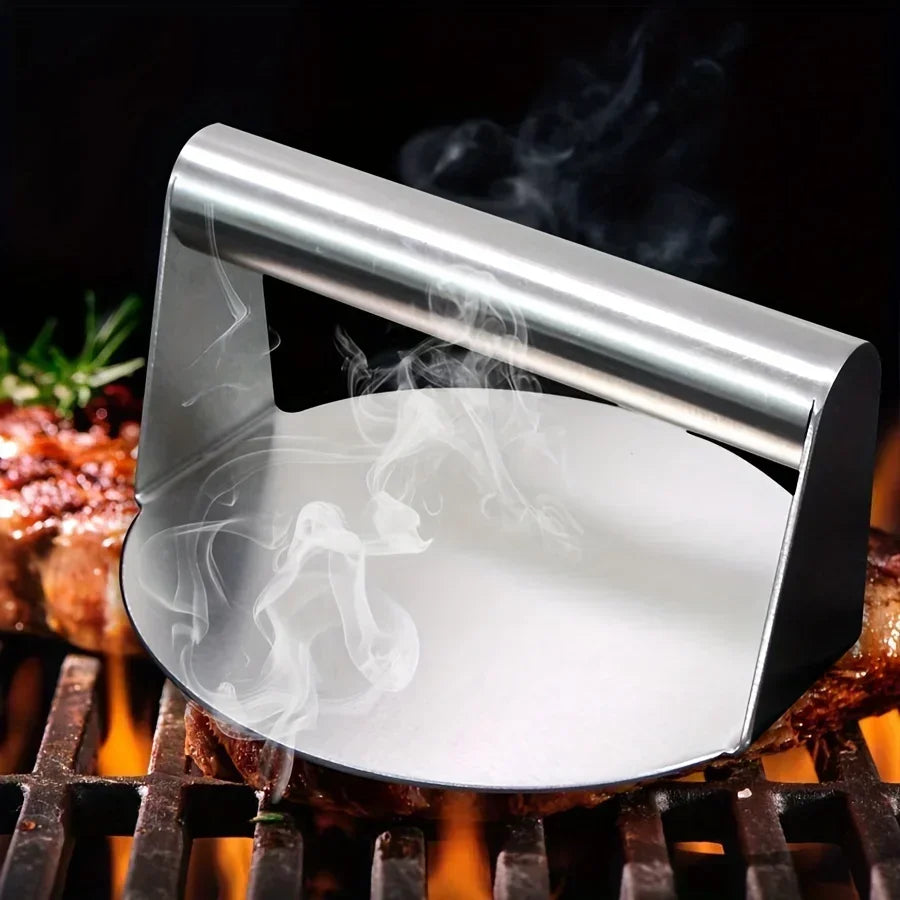 Stainless Steel Smash Burger Press Hamburger Patties Meat Masher
