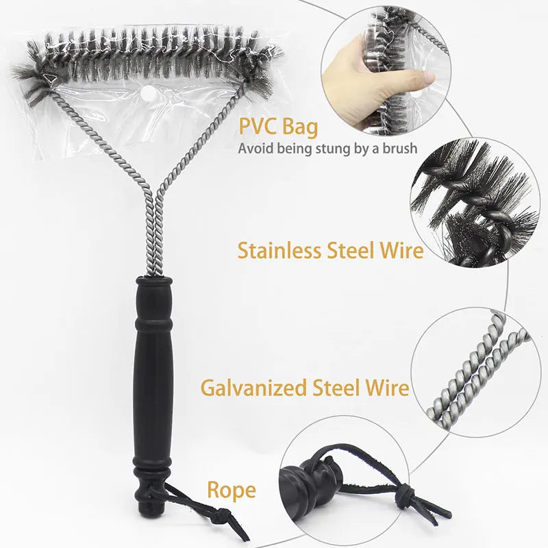 Barbecue Grill BBQ Brush Clean Tool Grill Accessories Stainless Steel