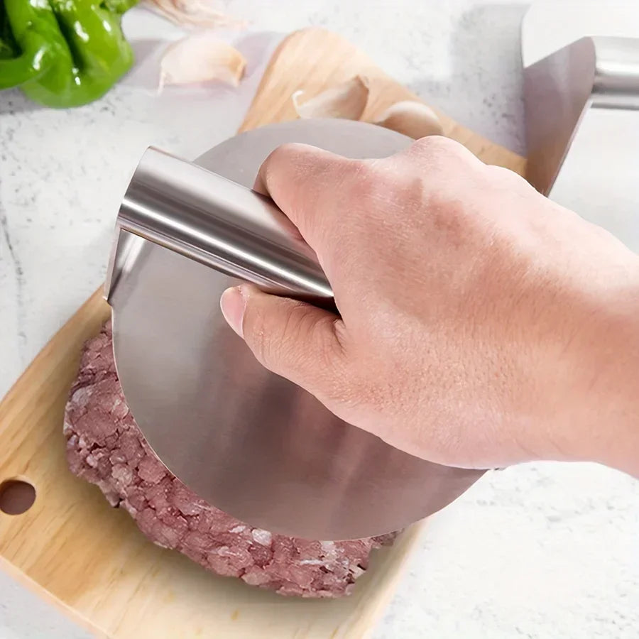 Stainless Steel Smash Burger Press Hamburger Patties Meat Masher