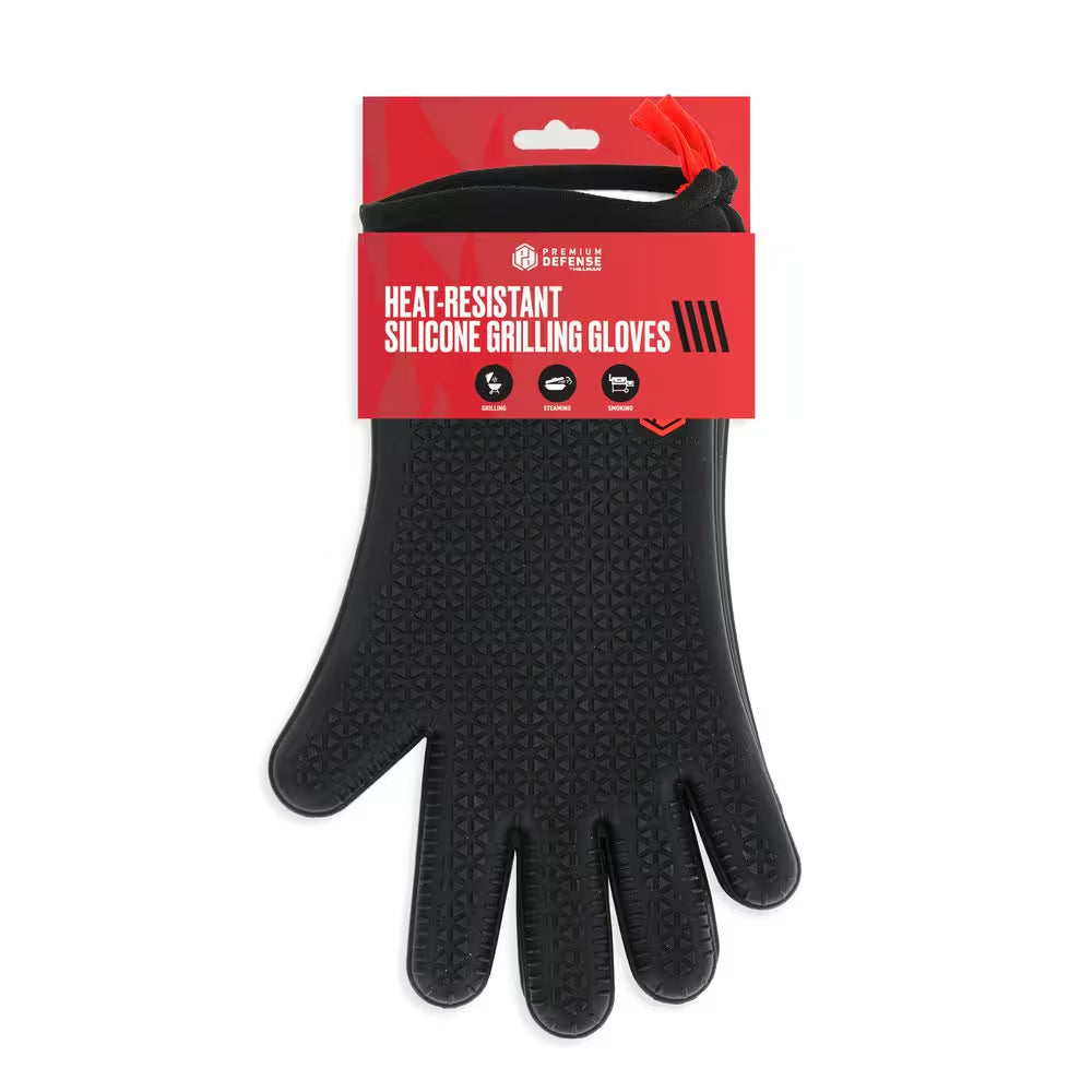 Heat-Resistant Silicone Grilling Gloves (1-Pair)