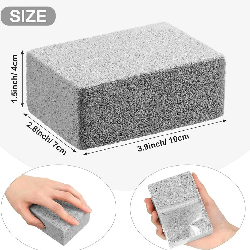 Barbecue Grill Brick Block Manual Barbecue Cleaning Stone Barbecue Shelves Stain Cleaning Scraper Barbecue Cleaning Brush 1 Pcs