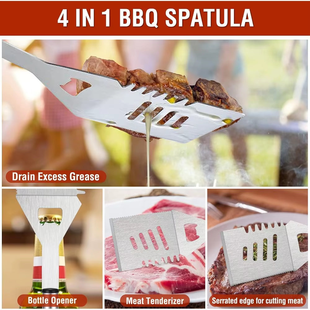 122PCS Men'S BBQ Gift, Father'S Day, Christmas, BBQ Set BBQ Grill Outdoor BBQ Blackstone