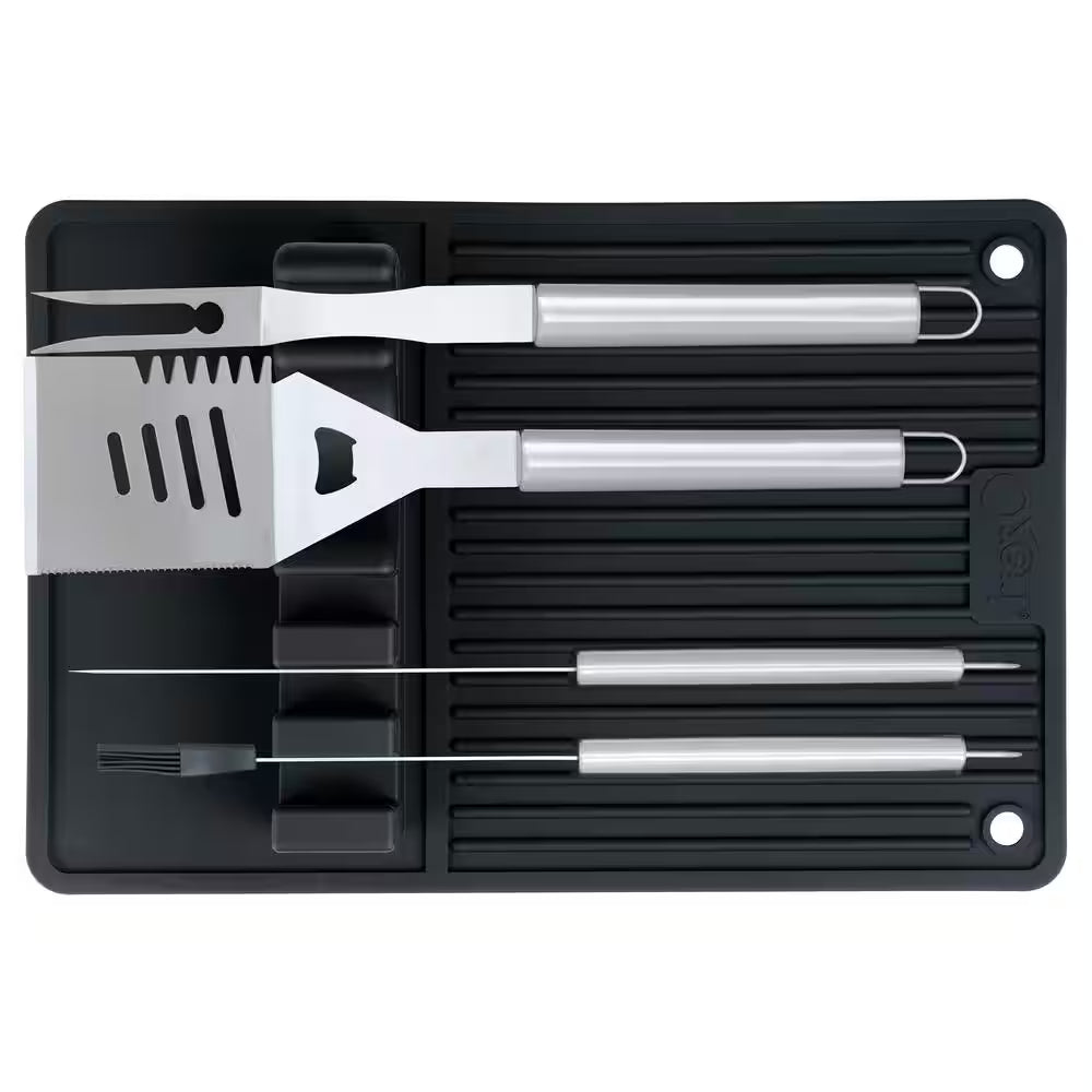 18.1 In. Silicone BQ and Grill Utensil Holder Mat